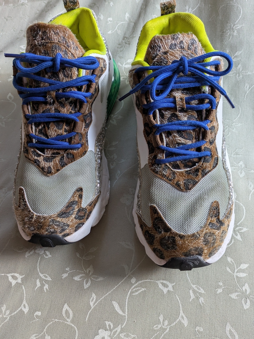 Cape Robin colorful beaver women's glitter fashion platform sneaker,sz 8.5